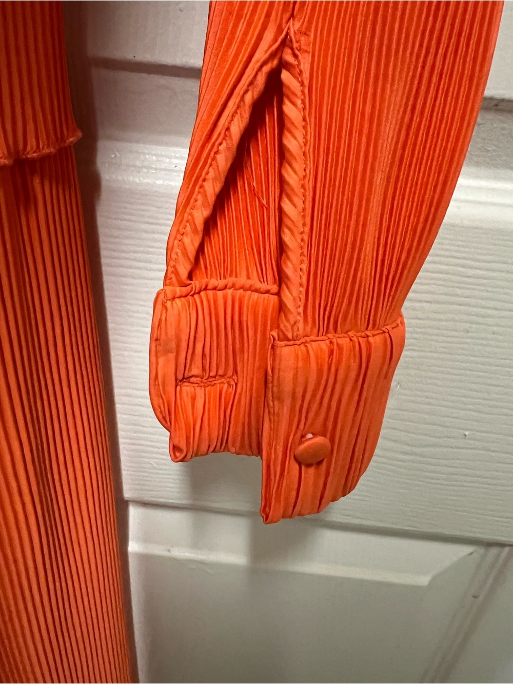Fashion Nova Orange Two Piece Plisse Pants Set - Picture 9 of 12